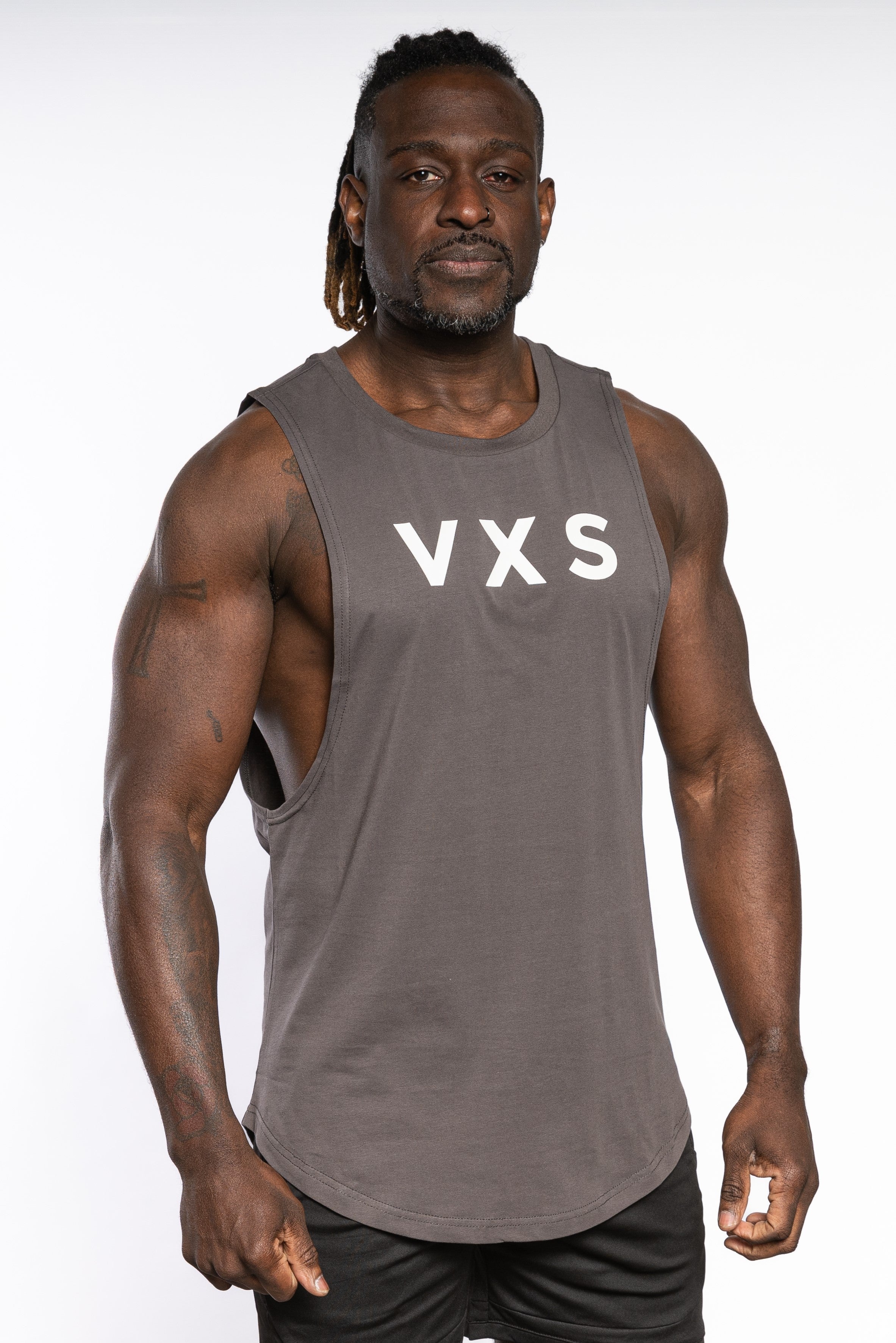 Statement Sleeveless - Grey - VXS GYM WEAR