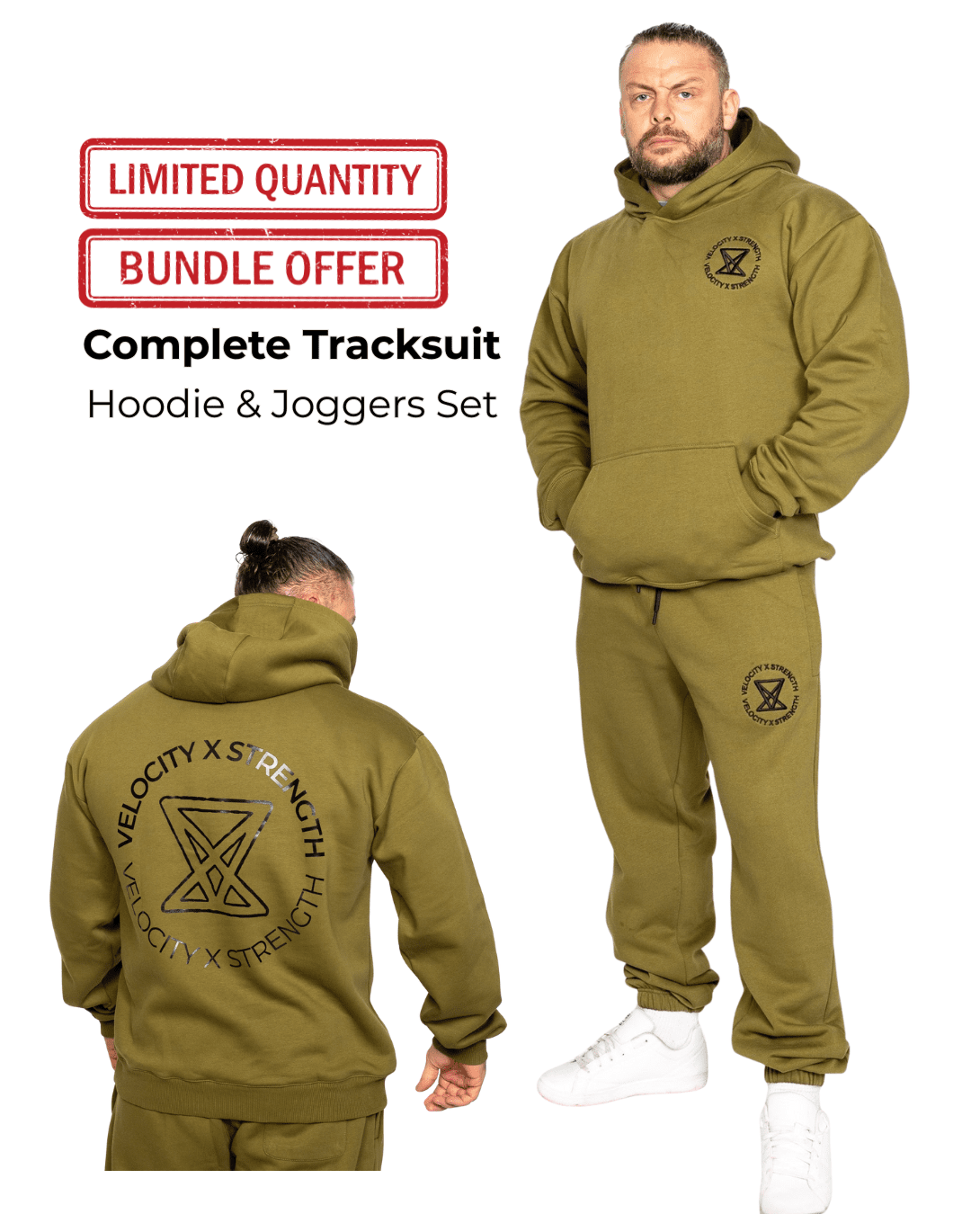 Power Oversized Tracksuit [Joggers + Hoodie] - VXS GYM WEAR