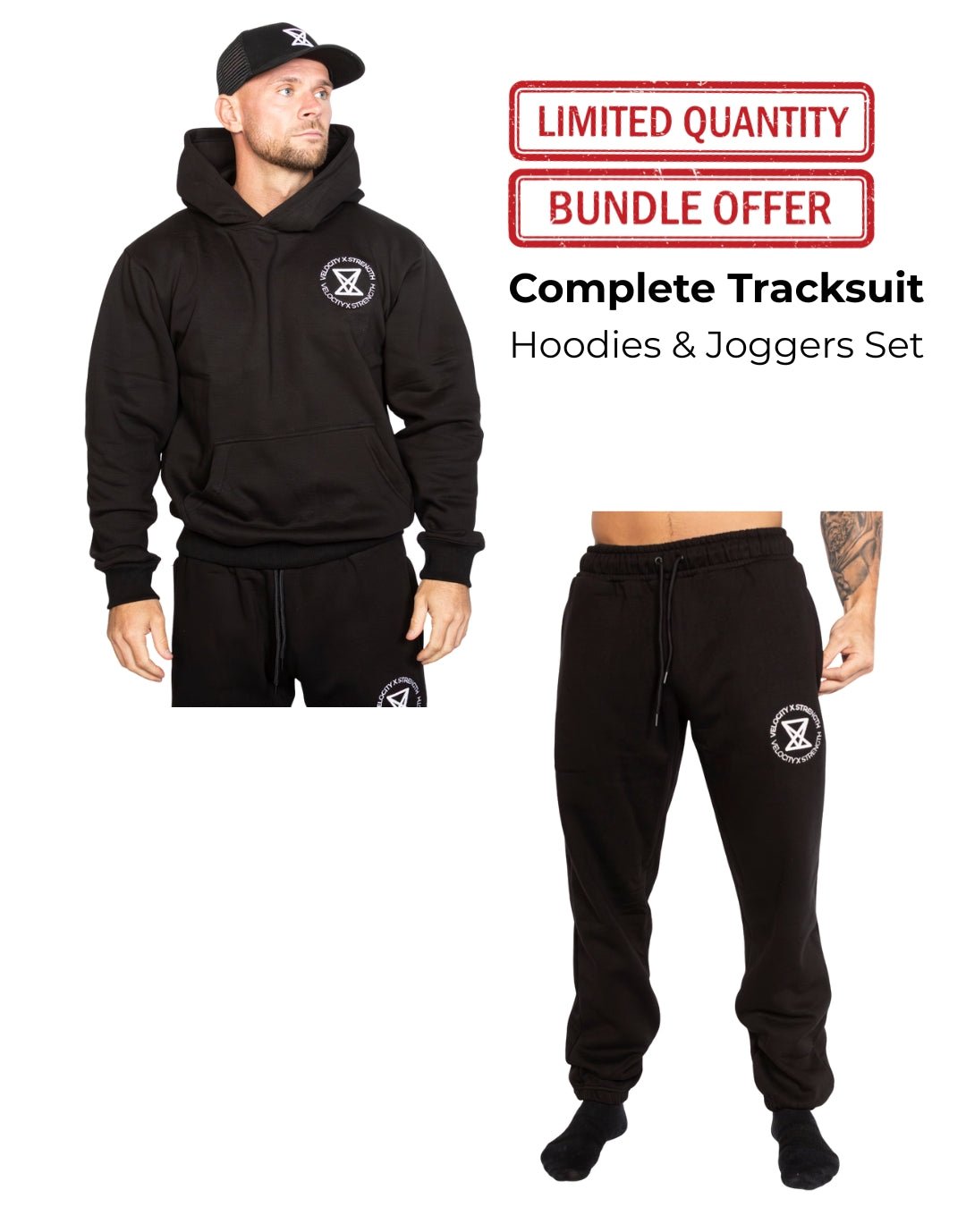 Power Oversized Tracksuit [Joggers + Hoodie] - VXS GYM WEAR